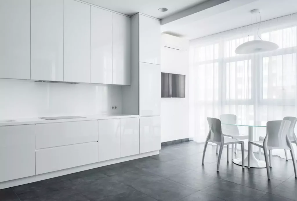 All white modern kitchen inspiration for central trinidad